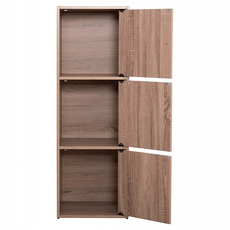 ΝΤΟΥΛΑΠΙ ΜΕ 3 ΑΠΟΘ. ΧΩΡΟΥΣ SORIANO HM9939.11 SONAMA OAK ΜΕΛΑΜΙΝΗ 40x39x119Υεκ.