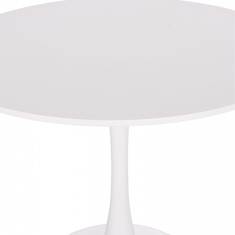 ΤΡΑΠΕΖΙ ΣΤΡΟΓΓΥΛΟ BROLIN HM18141.01 MDF TOP-ΒΑΣΗ ΜΕΤΑΛΛΙΚΗ--ΛΕΥΚΟ Φ90x73Υεκ