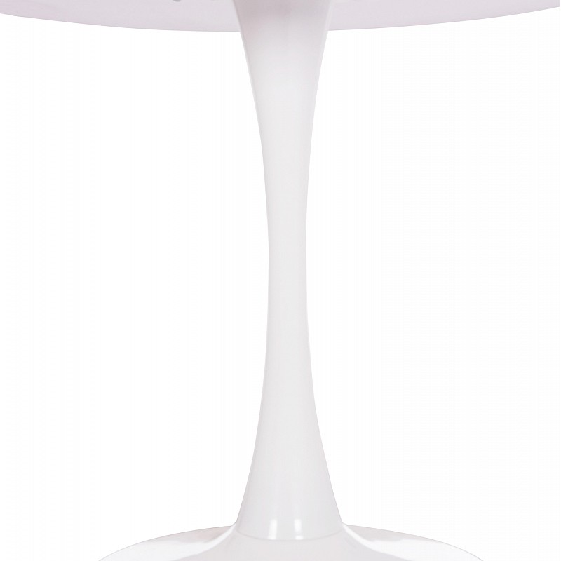 ΤΡΑΠΕΖΙ ΣΤΡΟΓΓΥΛΟ BROLIN HM18141.01 MDF TOP-ΒΑΣΗ ΜΕΤΑΛΛΙΚΗ--ΛΕΥΚΟ Φ90x73Υεκ