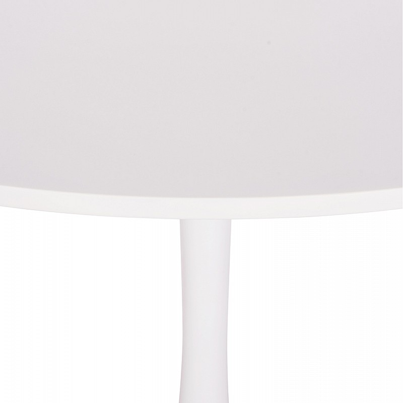 ΤΡΑΠΕΖΙ ΣΤΡΟΓΓΥΛΟ BROLIN HM18141.01 MDF TOP-ΒΑΣΗ ΜΕΤΑΛΛΙΚΗ--ΛΕΥΚΟ Φ90x73Υεκ