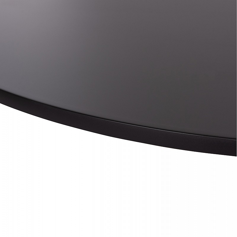 ΤΡΑΠΕΖΙ ΣΤΡΟΓΓΥΛΟ BROLIN HM18141.02 MDF TOP-ΒΑΣΗ ΜΕΤΑΛΛΙΚΗ--ΜΑΥΡΟ Φ90x73Υεκ