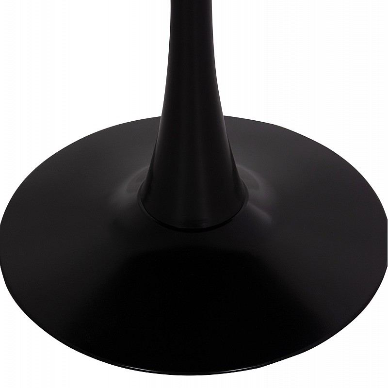 ΤΡΑΠΕΖΙ ΣΤΡΟΓΓΥΛΟ BROLIN HM18141.02 MDF TOP-ΒΑΣΗ ΜΕΤΑΛΛΙΚΗ--ΜΑΥΡΟ Φ90x73Υεκ