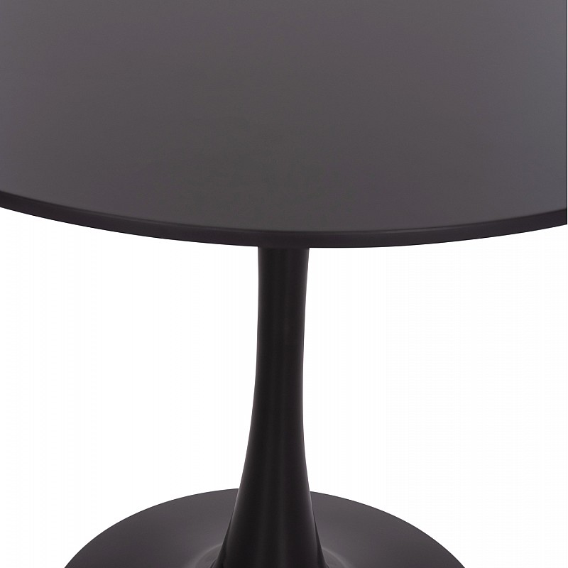 ΤΡΑΠΕΖΙ ΣΤΡΟΓΓΥΛΟ BROLIN HM18141.02 MDF TOP-ΒΑΣΗ ΜΕΤΑΛΛΙΚΗ--ΜΑΥΡΟ Φ90x73Υεκ