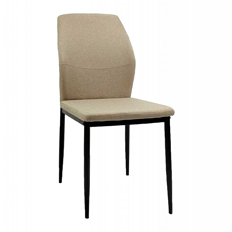 ΚΑΡΕΚΛΑ ΤΡΑΠΕΖΑΡΙΑΣ DIAZ HM18346.04 ΜΠΕΖ ΥΦΑΣΜΑ-ΜΕΤΑΛΛΙΚΑ ΠΟΔΙΑ ΜΑΥΡΑ 41,5x52x87Υεκ.