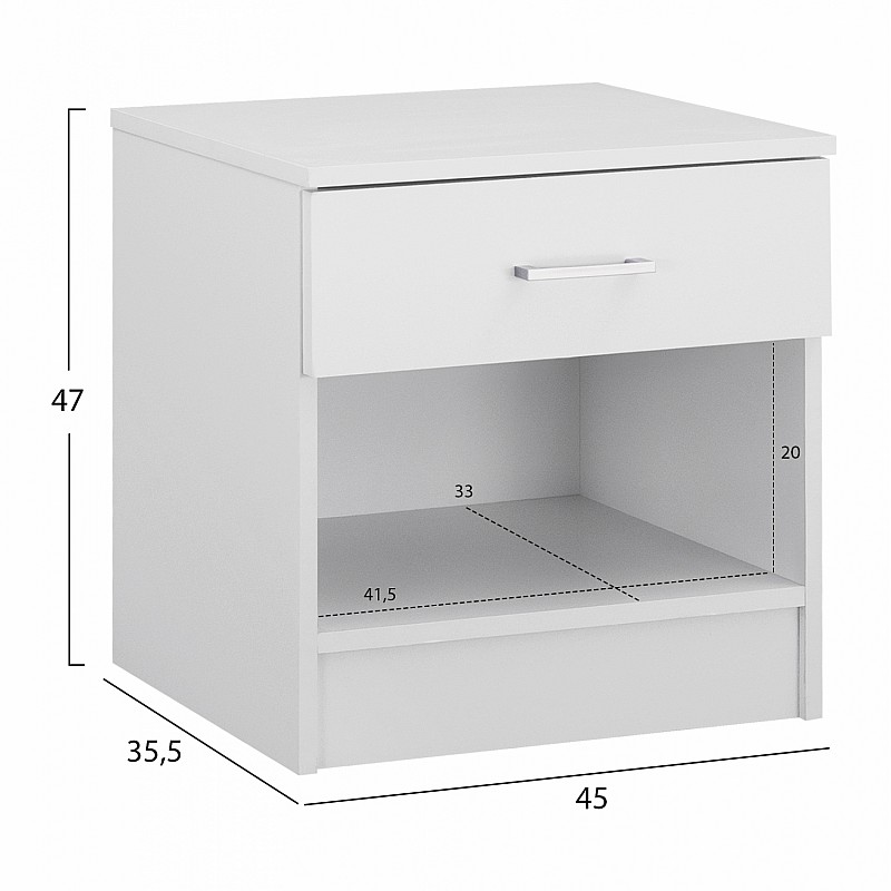 ΚΟΜΟΔΙΝΟ ΜΕ 1 ΣΥΡΤΑΡΙ LANEY ΛΕΥΚΟ HM2345.05 45x35,5x47 εκ. ΚΟΜΟΔΙΝΟ ΜΕ 1 ΣΥΡΤΑΡΙ LANEY ΛΕΥΚΟ HM2345.05 45x35,5x47 εκ.