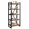 ΒΙΒΛΙΟΘΗΚΗ TURNER ΜΕΤΑΛΛΟ ΚΑΙ ΜΑΣΙΦ ΞΥΛΟ MANGO HM8188.11 80x45x186Υ εκ.