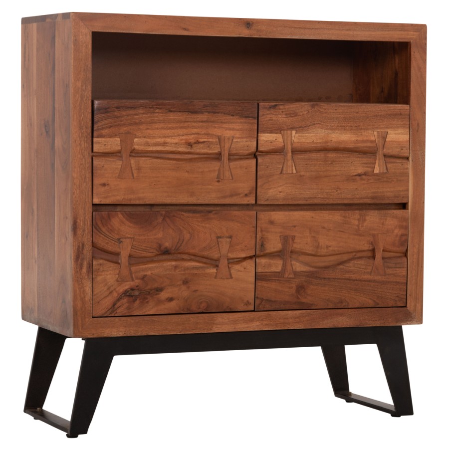 ΣΥΡΤΑΡΙΕΡΑ FANSI 3ΣΥΡΤΑΡΙΑ ΑΠΟ ΜΑΣΙΦ ΞΥΛΟ ΑΚΑΚΙΑΣ 80x35x86Υεκ. HM8474.11