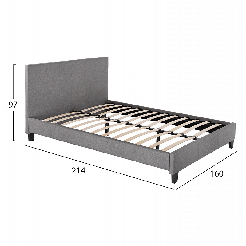 ΚΡΕΒΑΤΙ BECCA ΑΠΟ ΥΦΑΣΜΑ ΓΚΡΙ HM553.11 ΓΙΑ ΣΤΡΩΜΑ 150x200 EK. ΚΡΕΒΑΤΙ BECCA ΑΠΟ ΥΦΑΣΜΑ ΓΚΡΙ HM553.11 ΓΙΑ ΣΤΡΩΜΑ 150x200 EK.