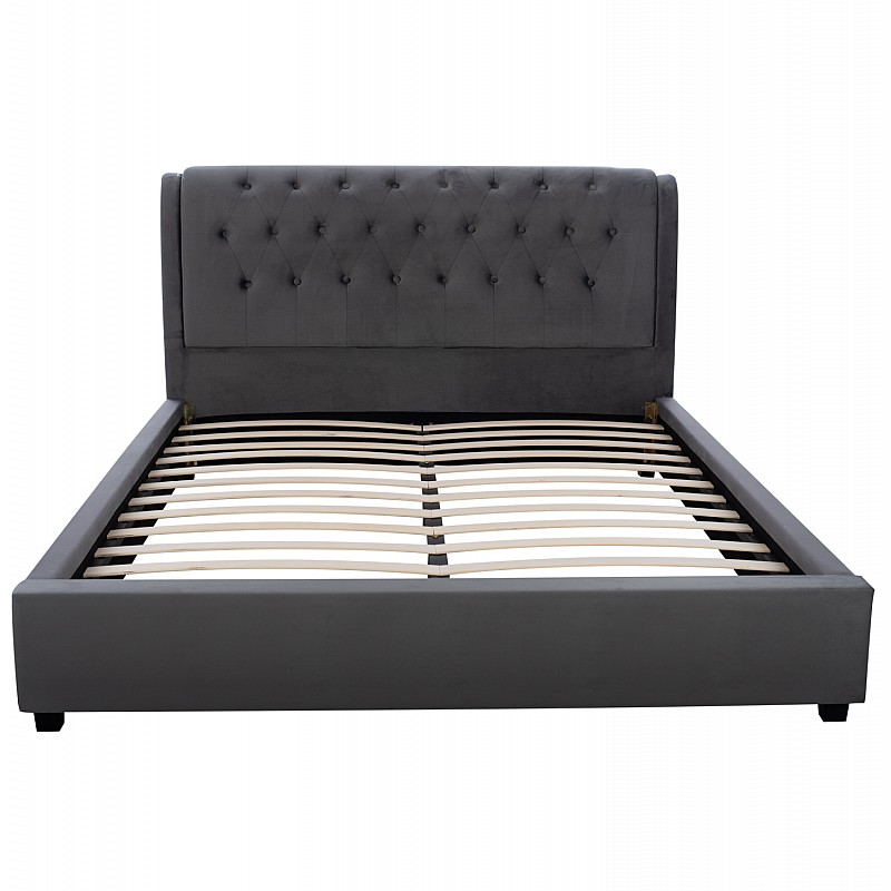 ΚΡΕΒΑΤΙ ODALYS 150X200 ΒΕΛΟΥΔΟ ΥΦΑΣΜΑ ΓΚΡΙ HM549.11 164x223x100 εκ. ΚΡΕΒΑΤΙ ODALYS 150X200 ΒΕΛΟΥΔΟ ΥΦΑΣΜΑ ΓΚΡΙ HM549.11 164x223x100 εκ.