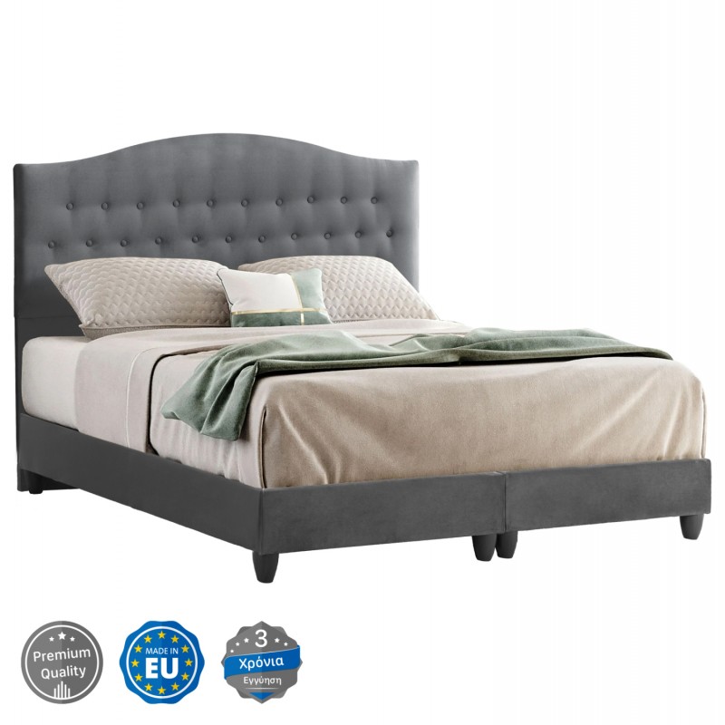 ΚΡΕΒΑΤΙ MALENA ΑΠΟ ΓΚΡΙ ΒΕΛΟΥΔΟ HM638.10 ΓΙΑ ΣΤΡΩΜΑ 150x200 εκ. ΚΡΕΒΑΤΙ MALENA ΑΠΟ ΓΚΡΙ ΒΕΛΟΥΔΟ HM638.10 ΓΙΑ ΣΤΡΩΜΑ 150x200 εκ.