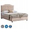 ΚΡΕΒΑΤΙ MALENA ΑΠΟ ΜΠΕΖ ΥΦΑΣΜΑ NUBUCK HM647.22 ΓΙΑ ΣΤΡΩΜΑ 120x200 εκ.