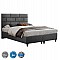 ΚΡΕΒΑΤΙ SOLEDAD ΑΠΟ ΓΚΡΙ ΥΦΑΣΜΑ HM644.01 ΓΙΑ ΣΤΡΩΜΑ 150x200 εκ.