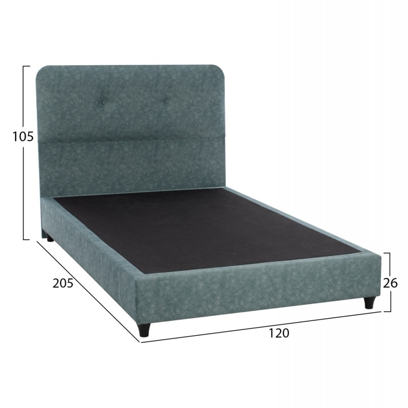 ΚΡΕΒΑΤΙ DOLORES LIGHT GREEN HM648.27 ΓΙΑ ΣΤΡΩΜΑ 120x200 εκ. ΚΡΕΒΑΤΙ DOLORES LIGHT GREEN HM648.27 ΓΙΑ ΣΤΡΩΜΑ 120x200 εκ.