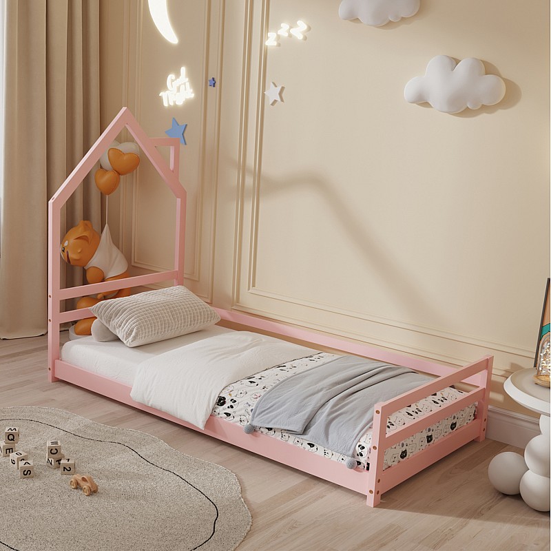 ΚΡΕΒΑΤΙ ΠΑΙΔΙΚΟ HOUSER HM676.06 τ.MONTESSORI ΞΥΛΟ ΠΕΥΚΟ ΡΟΖ- 190x90εκ ΚΡΕΒΑΤΙ ΠΑΙΔΙΚΟ HOUSER HM676.06 τ.MONTESSORI ΞΥΛΟ ΠΕΥΚΟ ΡΟΖ- 190x90εκ