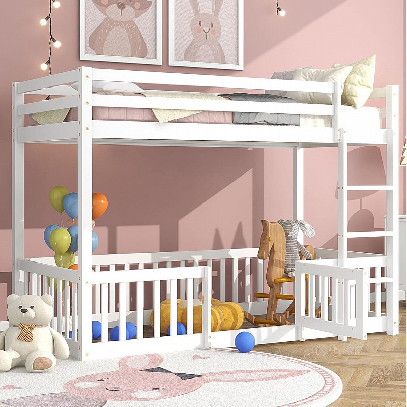ΠΑΙΔΙΚΗ ΚΟΥΚΕΤΑ τ.MONTESSORI ΜΕ ΠΑΡΚΑΚΙ PLAYKID HM703.03 ΞΥΛΟ ΠΕΥΚΟΥ ΛΕΥΚΟ ΓΙΑ 190x90εκ ΠΑΙΔΙΚΗ ΚΟΥΚΕΤΑ τ.MONTESSORI ΜΕ ΠΑΡΚΑΚΙ PLAYKID HM703.03 ΞΥΛΟ ΠΕΥΚΟΥ ΛΕΥΚΟ ΓΙΑ 190x90εκ