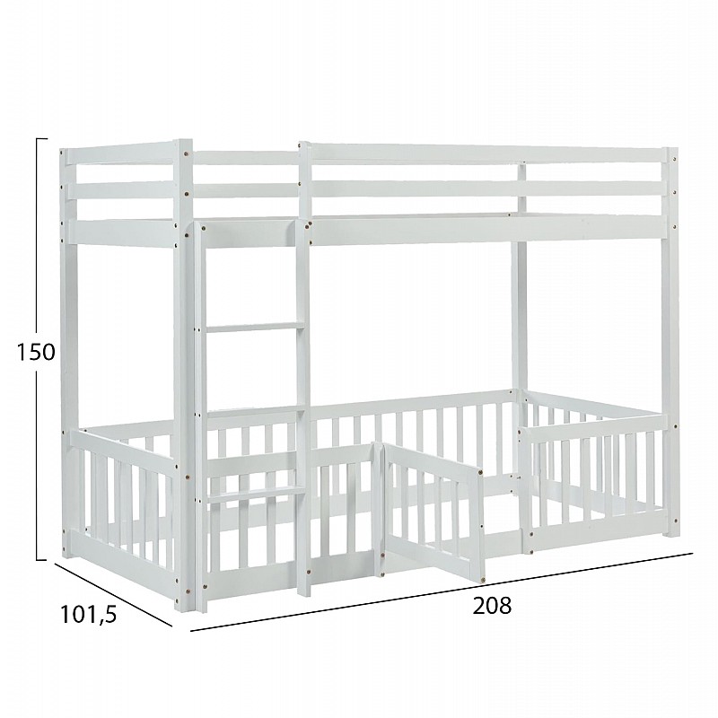 ΠΑΙΔΙΚΗ ΚΟΥΚΕΤΑ τ.MONTESSORI ΜΕ ΠΑΡΚΑΚΙ PLAYKID HM703.03 ΞΥΛΟ ΠΕΥΚΟΥ ΛΕΥΚΟ ΓΙΑ 190x90εκ ΠΑΙΔΙΚΗ ΚΟΥΚΕΤΑ τ.MONTESSORI ΜΕ ΠΑΡΚΑΚΙ PLAYKID HM703.03 ΞΥΛΟ ΠΕΥΚΟΥ ΛΕΥΚΟ ΓΙΑ 190x90εκ