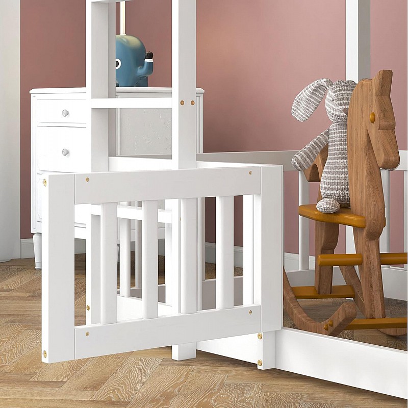 ΠΑΙΔΙΚΗ ΚΟΥΚΕΤΑ τ.MONTESSORI ΜΕ ΠΑΡΚΑΚΙ PLAYKID HM703.03 ΞΥΛΟ ΠΕΥΚΟΥ ΛΕΥΚΟ ΓΙΑ 190x90εκ ΠΑΙΔΙΚΗ ΚΟΥΚΕΤΑ τ.MONTESSORI ΜΕ ΠΑΡΚΑΚΙ PLAYKID HM703.03 ΞΥΛΟ ΠΕΥΚΟΥ ΛΕΥΚΟ ΓΙΑ 190x90εκ