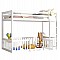 ΠΑΙΔΙΚΗ ΚΟΥΚΕΤΑ τ.MONTESSORI ΜΕ ΠΑΡΚΑΚΙ PLAYKID HM703.03 ΞΥΛΟ ΠΕΥΚΟΥ ΛΕΥΚΟ ΓΙΑ 190x90εκ
