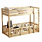 ΠΑΙΔΙΚΗ ΚΟΥΚΕΤΑ τ.MONTESSORI ΜΕ ΠΑΡΚΑΚΙ PLAYKID HM703.01 ΞΥΛΟ ΠΕΥΚΟΥ ΦΥΣΙΚΟ ΓΙΑ 190x90εκ