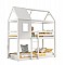 ΠΑΙΔΙΚΗ ΚΟΥΚΕΤΑ ΣΠΙΤΑΚΙ  τ.MONTESSORI HOOD HM705.03 ΞΥΛΟ ΠΕΥΚΟΥ ΣΕ ΛΕΥΚΟ-ΣΤΡΩΜΑΤΑ 190x90εκ