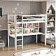 ΠΑΙΔΙΚH KOYKETA τ.MONTESSORI ΜΕ ΓΡΑΦΕΙΟ & ΒΙΒΛΙΟΘΗΚΗ LIBRO HM708.03 ΞΥΛΟ ΠΕΥΚΟΥ ΛΕΥΚΟ- 90x190εκ