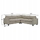 ΓΩΝΙΑΚΟΣ ΚΑΝΑΠΕΣ CALDER HM3286.03 ΜΠΕΖ ΥΦΑΣΜΑ 254x254x90(κάθισμα)x91Υεκ.
