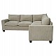 ΓΩΝΙΑΚΟΣ ΚΑΝΑΠΕΣ CALDER HM3286.03 ΜΠΕΖ ΥΦΑΣΜΑ 254x254x90(κάθισμα)x91Υεκ.