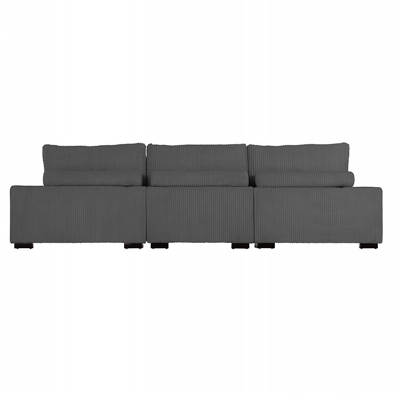 ΚΑΝΑΠΕΣ ΔΕΞΙΑ ΓΩΝΙΑ CRANFIELD HM3287.01R ΓΚΡΙ ΡΙΓΕ ΥΦΑΣΜΑ 313x169(γωνία)x80Υεκ.