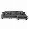 ΚΑΝΑΠΕΣ ΔΕΞΙΑ ΓΩΝΙΑ CRANFIELD HM3287.01R ΓΚΡΙ ΡΙΓΕ ΥΦΑΣΜΑ 313x169(γωνία)x80Υεκ.