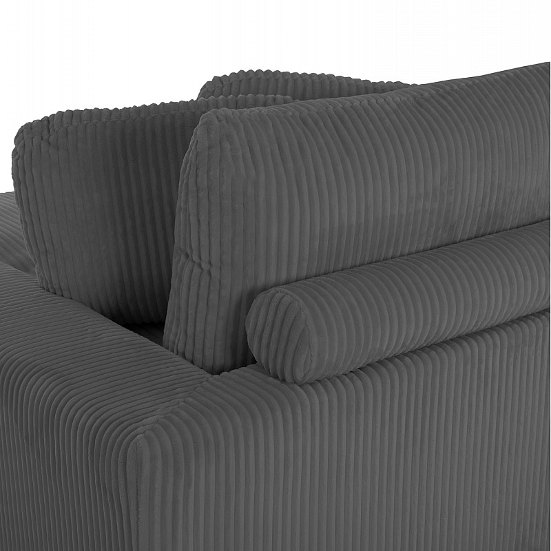 ΚΑΝΑΠΕΣ ΔΕΞΙΑ ΓΩΝΙΑ CRANFIELD HM3287.01R ΓΚΡΙ ΡΙΓΕ ΥΦΑΣΜΑ 313x169(γωνία)x80Υεκ.