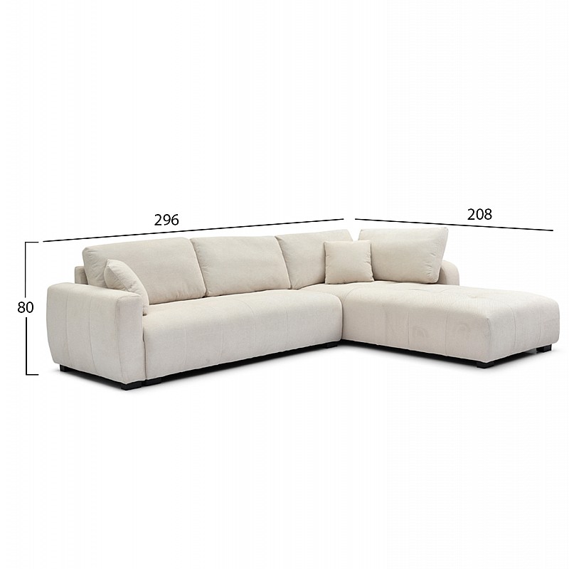 ΓΩΝΙΑΚΟΣ ΚΑΝΑΠΕΣ ΑΝΑΣΤΡΕΨΙΜΟΣ MEDEL HM3288.02 ΕΚΡΟΥ P.E. ΥΦΑΣΜΑ 296x208x80Υεκ