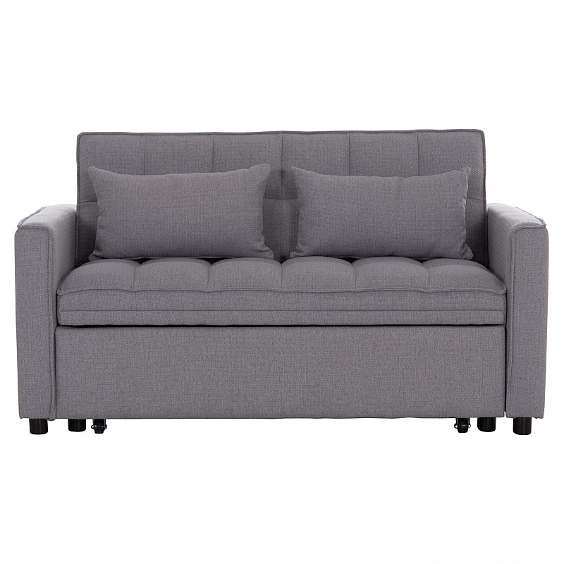 ΚΑΝΑΠΕΣ ΚΡΕΒΑΤΙ 2-ΘΕΣΙΟΣ BORG HM3289.01 ΓΚΡΙ ΥΦΑΣΜΑ 140x100x80Υεκ