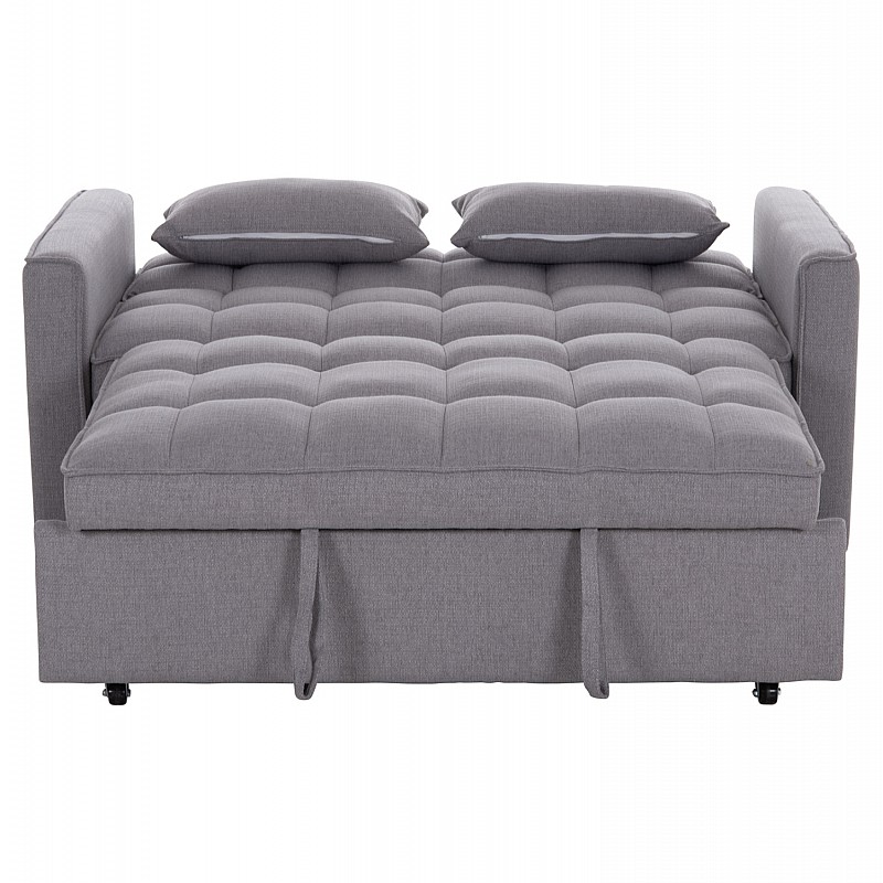 ΚΑΝΑΠΕΣ ΚΡΕΒΑΤΙ 2-ΘΕΣΙΟΣ BORG HM3289.01 ΓΚΡΙ ΥΦΑΣΜΑ 140x100x80Υεκ