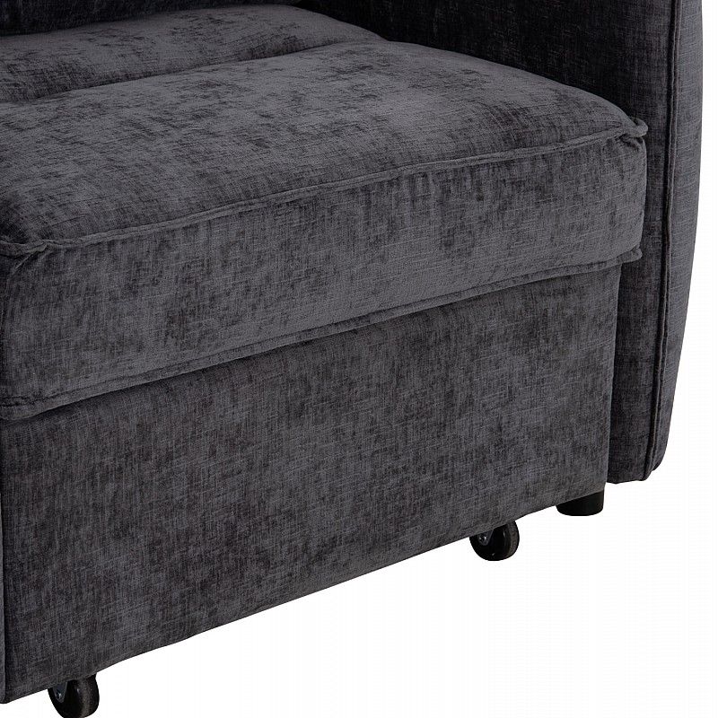 ΠΟΛΥΘΡΟΝΑ-ΚΡΕΒΑΤΙ ORYN HM3307.01 ΓΚΡΙ ΥΦΑΣΜΑ 85x88x78Υεκ.