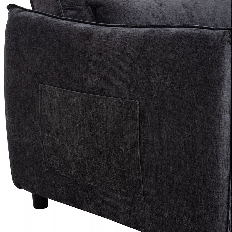 ΠΟΛΥΘΡΟΝΑ-ΚΡΕΒΑΤΙ ORYN HM3307.01 ΓΚΡΙ ΥΦΑΣΜΑ 85x88x78Υεκ.