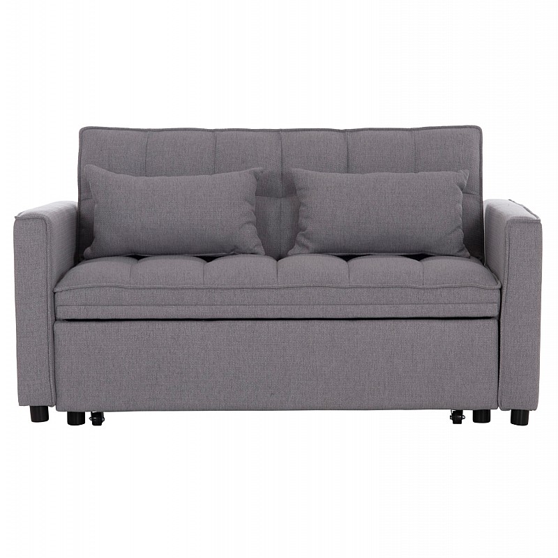 ΚΑΝΑΠΕΣ ΚΡΕΒΑΤΙ 2-ΘΕΣΙΟΣ BORG HM3289.11 ΓΚΡΙ ΥΦΑΣΜΑ 140x100x80Υεκ