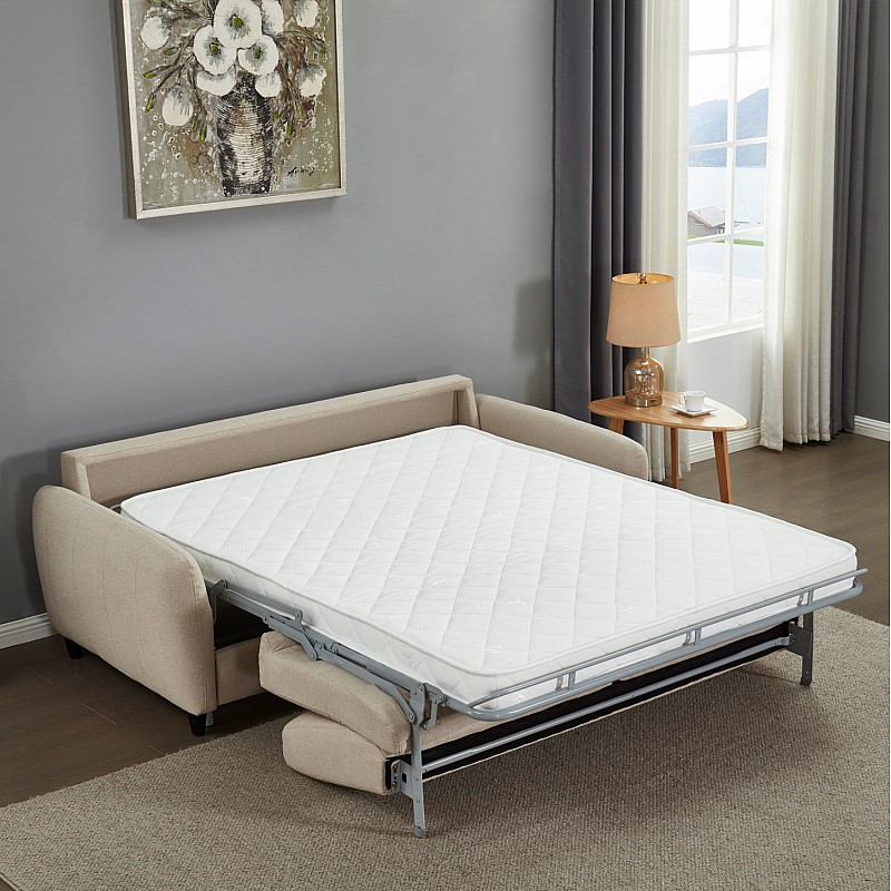 ΚΑΝΑΠΕΣ-ΚΡΕΒΑΤΙ ΜΕ ΑΝΑΔΙΠΛ.ΣΤΡΩΜΑ ETUDINE HM3311.02 ΜΠΕΖ ΥΦΑΣΜΑ 185x97x87Υεκ