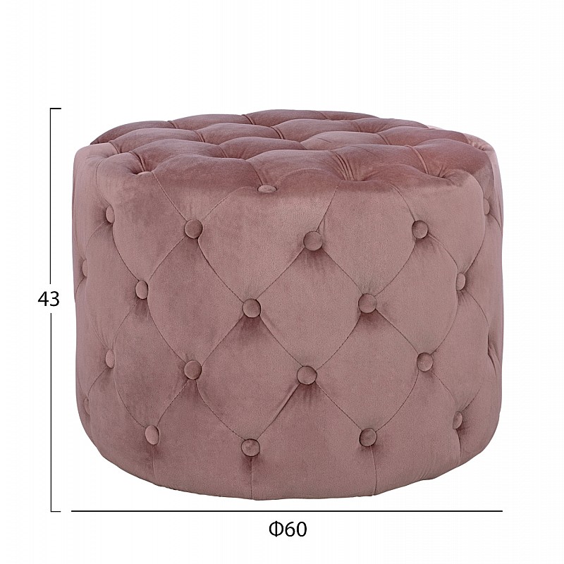 ΣΚΑΜΠΟ KASSIE  ΣΑΠΙΟ ΜΗΛΟ ΒΕΛΟΥΔΟ ΤΥΠΟΥ CHESTERFIELD HM8406.02 Φ60x43Υ εκ. ΣΚΑΜΠΟ KASSIE  ΣΑΠΙΟ ΜΗΛΟ ΒΕΛΟΥΔΟ ΤΥΠΟΥ CHESTERFIELD HM8406.02 Φ60x43Υ εκ.