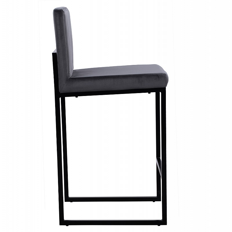 ΣΚΑΜΠΟ ΜΕΣΑΙΟΥ ΥΨΟΥΣ PIPER ΒΕΛΟΥΔΟ ΓΚΡΙ & ΜΑΥΡΟ ΜΕΤΑΛΛΙΚΟ ΣΚΕΛΕΤΟ HM8525.01 40x49x96Υ εκ.