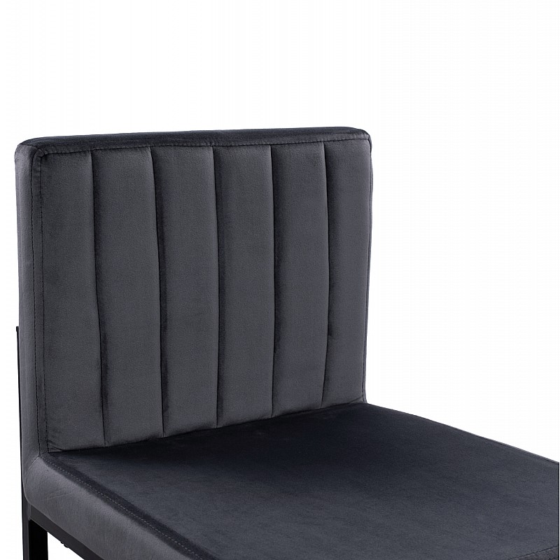 ΣΚΑΜΠΟ ΜΕΣΑΙΟΥ ΥΨΟΥΣ PIPER ΒΕΛΟΥΔΟ ΓΚΡΙ & ΜΑΥΡΟ ΜΕΤΑΛΛΙΚΟ ΣΚΕΛΕΤΟ HM8525.01 40x49x96Υ εκ.