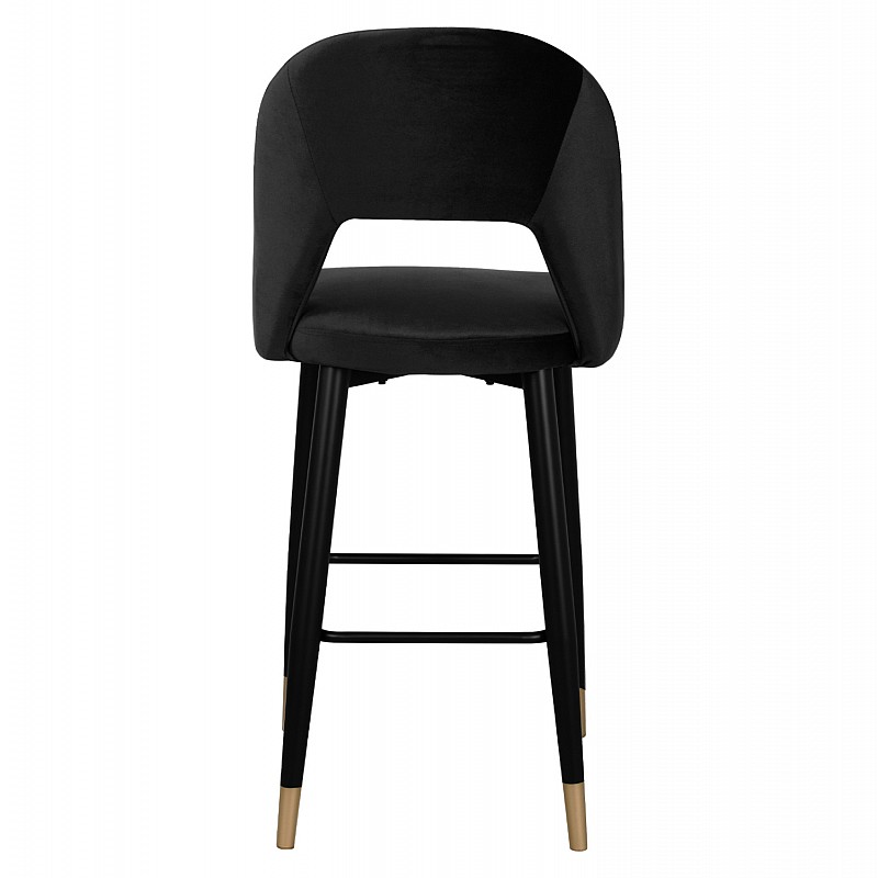 ΣΚΑΜΠΟ ΜΠΑΡ HARPER HM8526.04 ΒΕΛΟΥΔΟ ΜΑΥΡΟ ΜΕ ΜΕΤΑΛΛΙΚΟ ΣΚΕΛΕΤΟ 50Χ51Χ111Υ εκ.