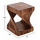 ΣΚΑΜΠΟ GEBO HM9754 ΤΕΤΡΑΓΩΝΟ ΑΠΟ ΞΥΛΟ SUAR ΣΕ ΚΑΡΥΔΙ 35x35x46,5Y εκ.