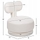 ΣΚΑΜΠΟ ΜΕ ΠΛΑΤΗ ΠΕΡΙΣΤΡΕΦΟΜΕΝΟ KRIVIO HM9775.05 ΛΕΥΚΟ TEDDY ΥΦΑΣΜΑ 52x53x60Yεκ.
