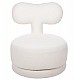 ΣΚΑΜΠΟ ΜΕ ΠΛΑΤΗ ΠΕΡΙΣΤΡΕΦΟΜΕΝΟ KRIVIO HM9775.05 ΛΕΥΚΟ TEDDY ΥΦΑΣΜΑ 52x53x60Yεκ.