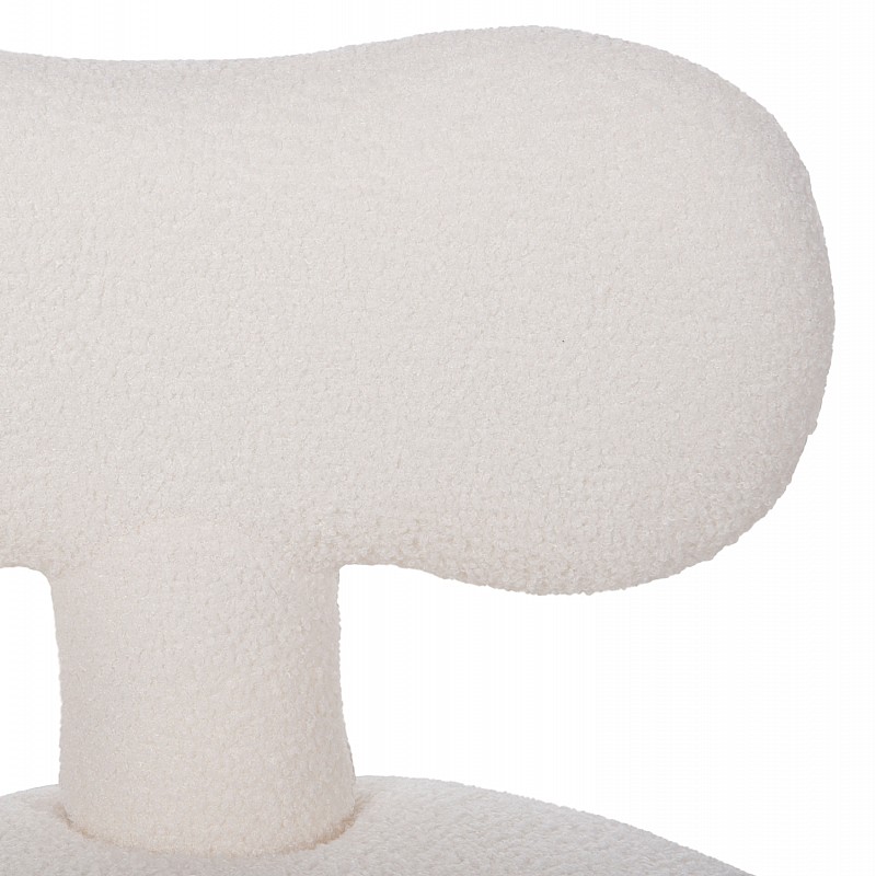 ΣΚΑΜΠΟ ΜΕ ΠΛΑΤΗ ΠΕΡΙΣΤΡΕΦΟΜΕΝΟ KRIVIO HM9775.05 ΛΕΥΚΟ TEDDY ΥΦΑΣΜΑ 52x53x60Yεκ.