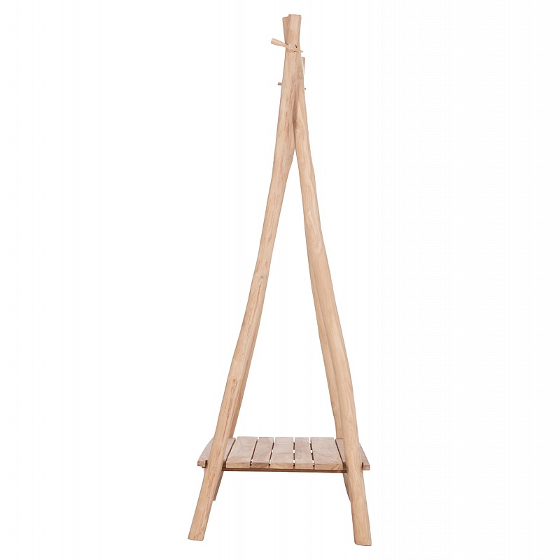 ΕΠΙΠΛΟ ΕΙΣΟΔΟΥ PERL HM9911 ΚΛΑΔΙΑ ΞΥΛΟΥ TEAK-ΦΥΣΙΚΟ 130,5x53x152Υεκ.