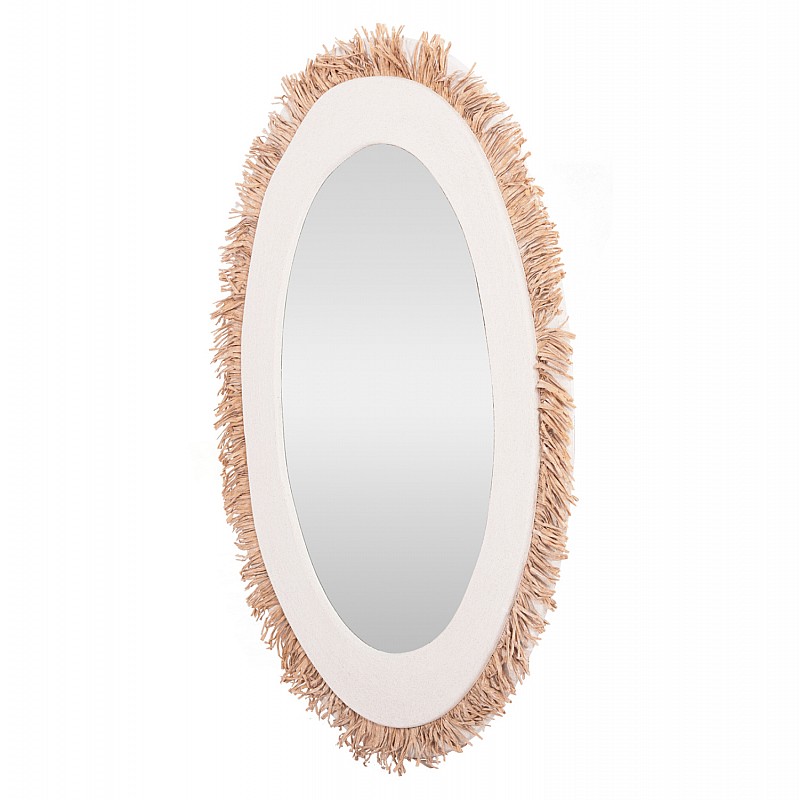 ΚΑΘΡΕΠΤΗΣ ΤΟΙΧΟΥ ΣΕΙΡΑ SANTORINI HM4528 MDF ΥΠΟΛΕΥΚΟ-ΔΙΑΚΟΣΜΗΣΗ ΣΕ ΜΠΕΖ 60x2x80Υεκ.