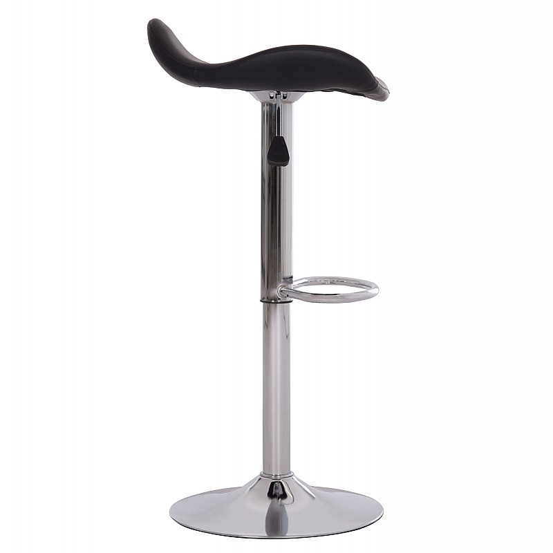 ΣΚΑΜΠO ΜΠΑΡ ΠΕΡΙΣΤΡΕΦΟΜΕΝΟ GANNA HM201.21 ΜΕ ΑΜΟΡΤΙΣΕΡ-ΜΑΥΡΟ PU 44x42x87Υεκ.