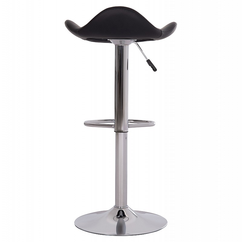 ΣΚΑΜΠO ΜΠΑΡ ΠΕΡΙΣΤΡΕΦΟΜΕΝΟ GANNA HM201.21 ΜΕ ΑΜΟΡΤΙΣΕΡ-ΜΑΥΡΟ PU 44x42x87Υεκ.