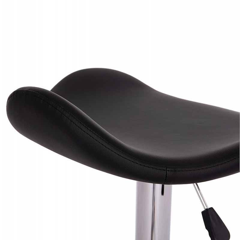 ΣΚΑΜΠO ΜΠΑΡ ΠΕΡΙΣΤΡΕΦΟΜΕΝΟ GANNA HM201.21 ΜΕ ΑΜΟΡΤΙΣΕΡ-ΜΑΥΡΟ PU 44x42x87Υεκ.